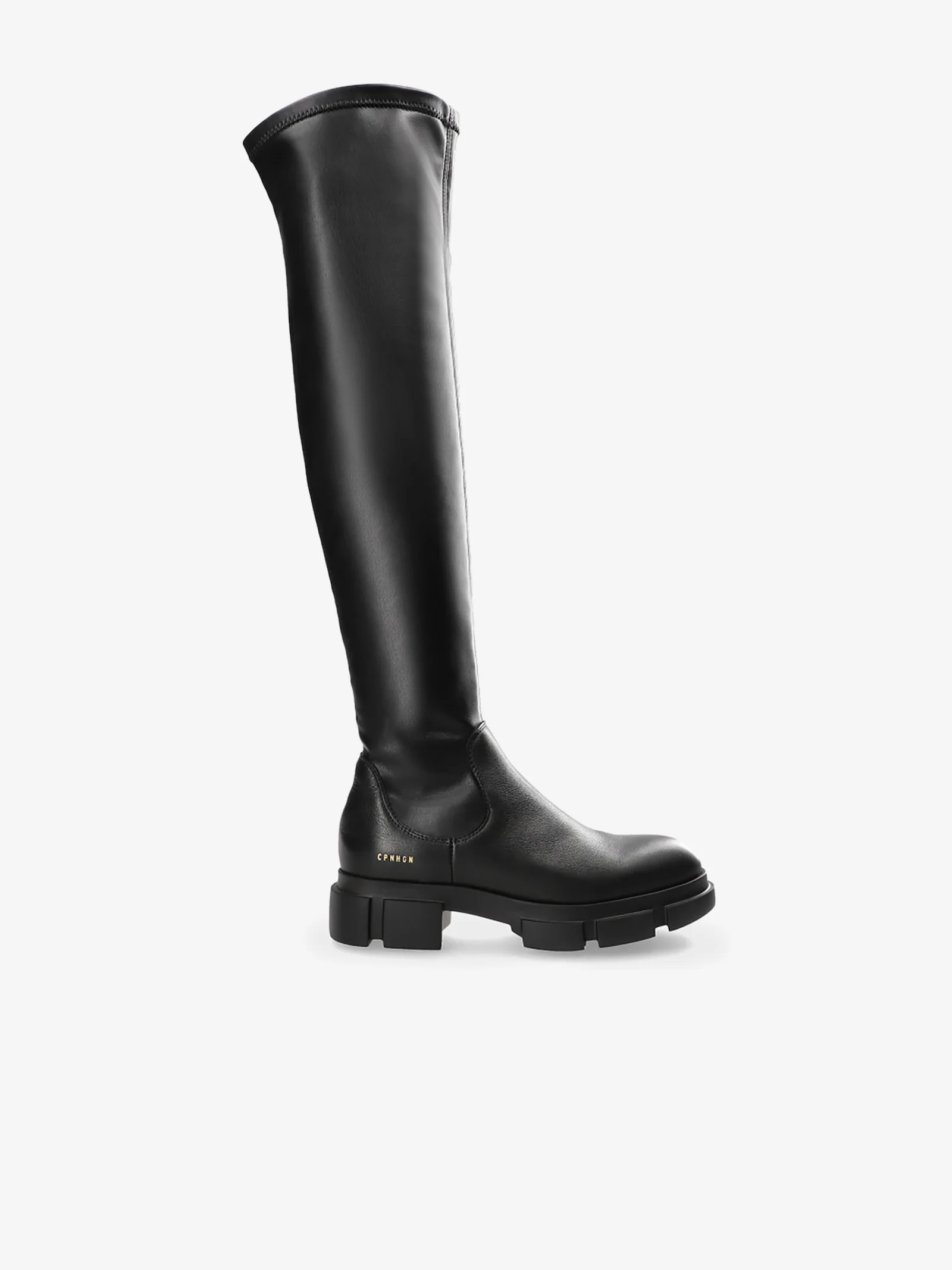 Stivali sopra al ginocchio CPH544 donna pelle nero - immagine 2