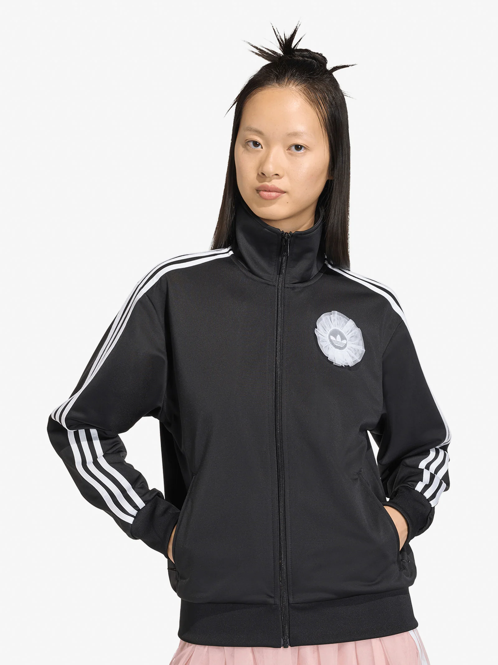 felpa girocollo originals lace branding fb donna nero - immagine 5