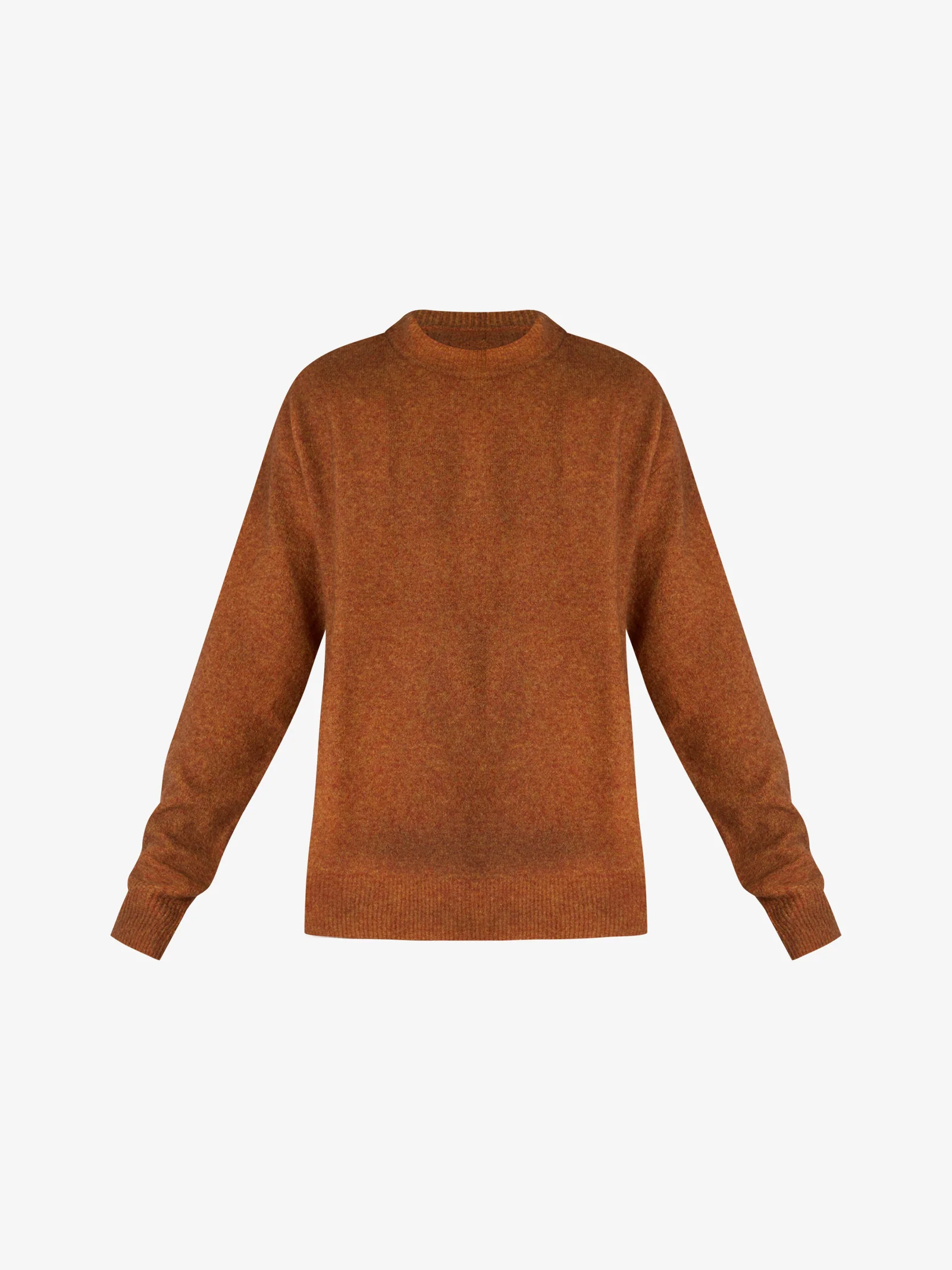 maglia pullover con texture spray uomo marrone - immagine 5