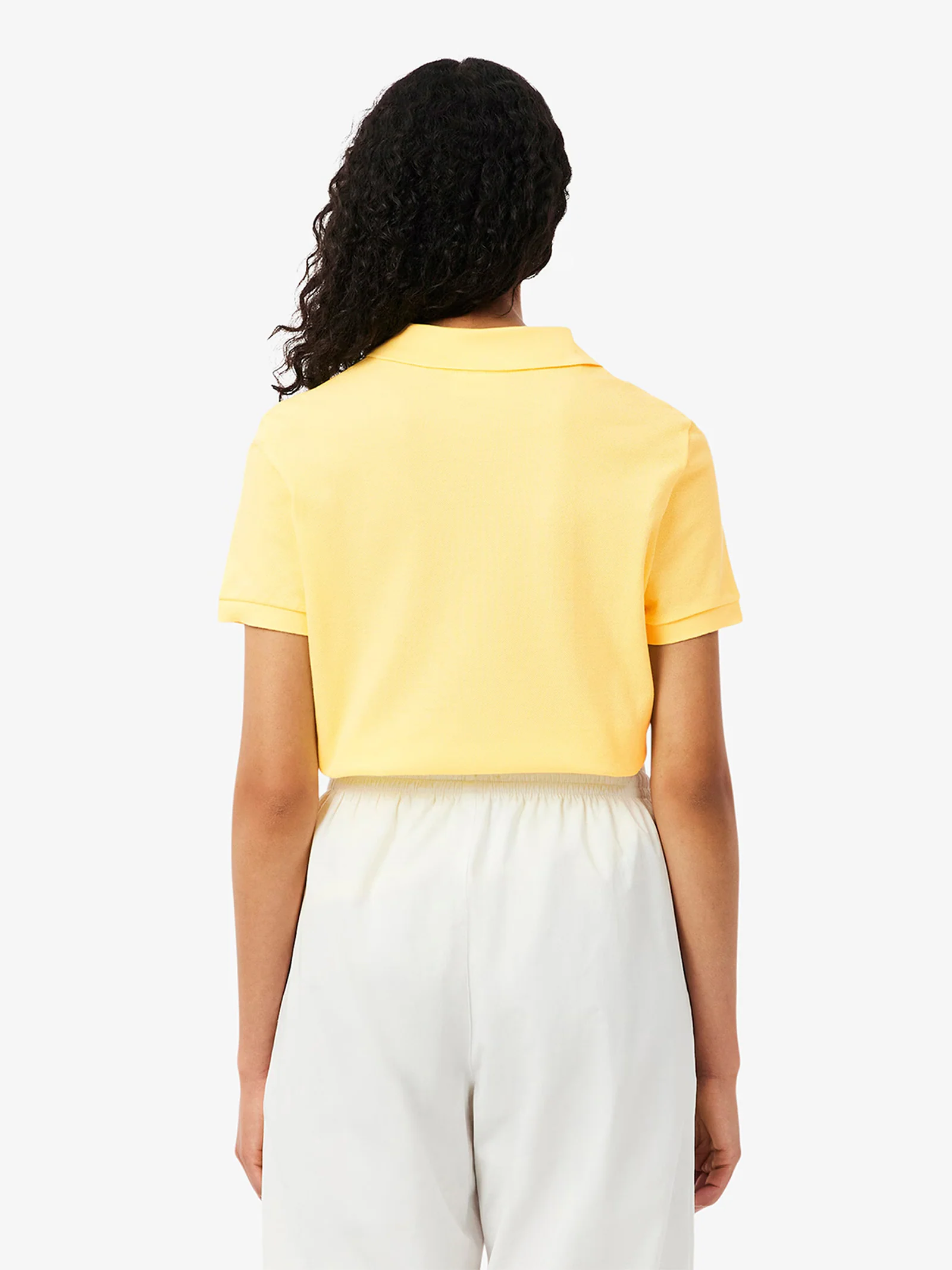 polo regular fit in morbido petit piqué donna giallo - immagine 3