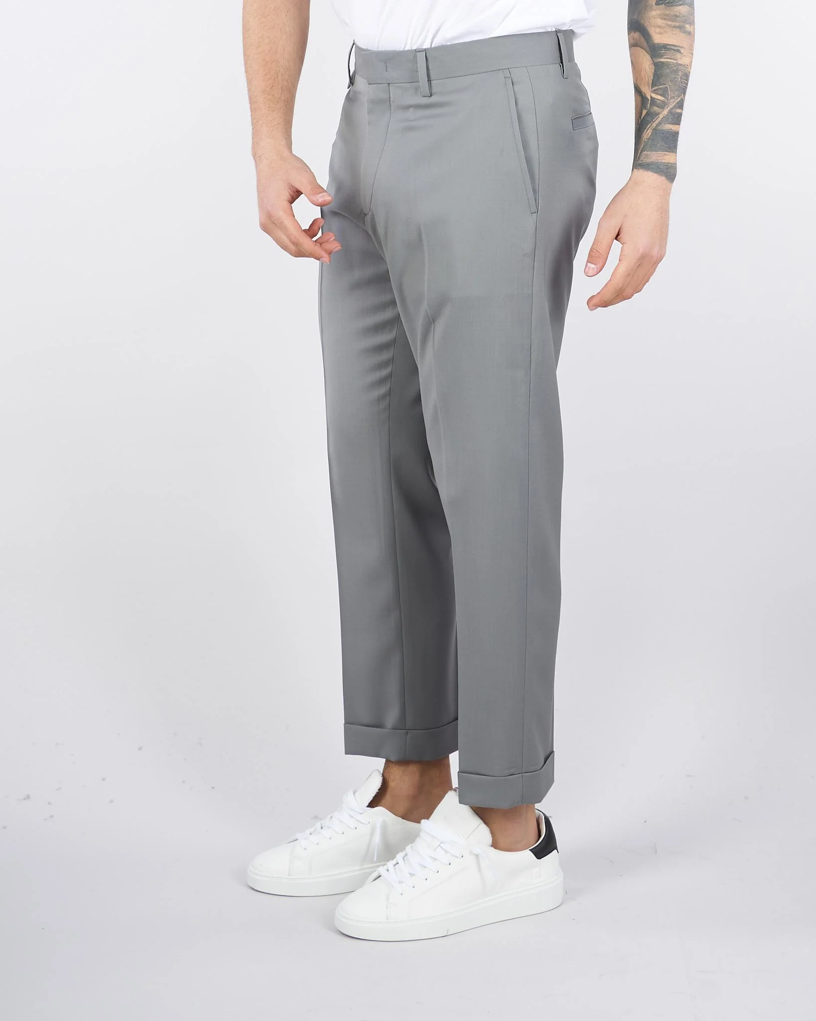 Pantalone Cooper Grigio in fresco lana - immagine 4
