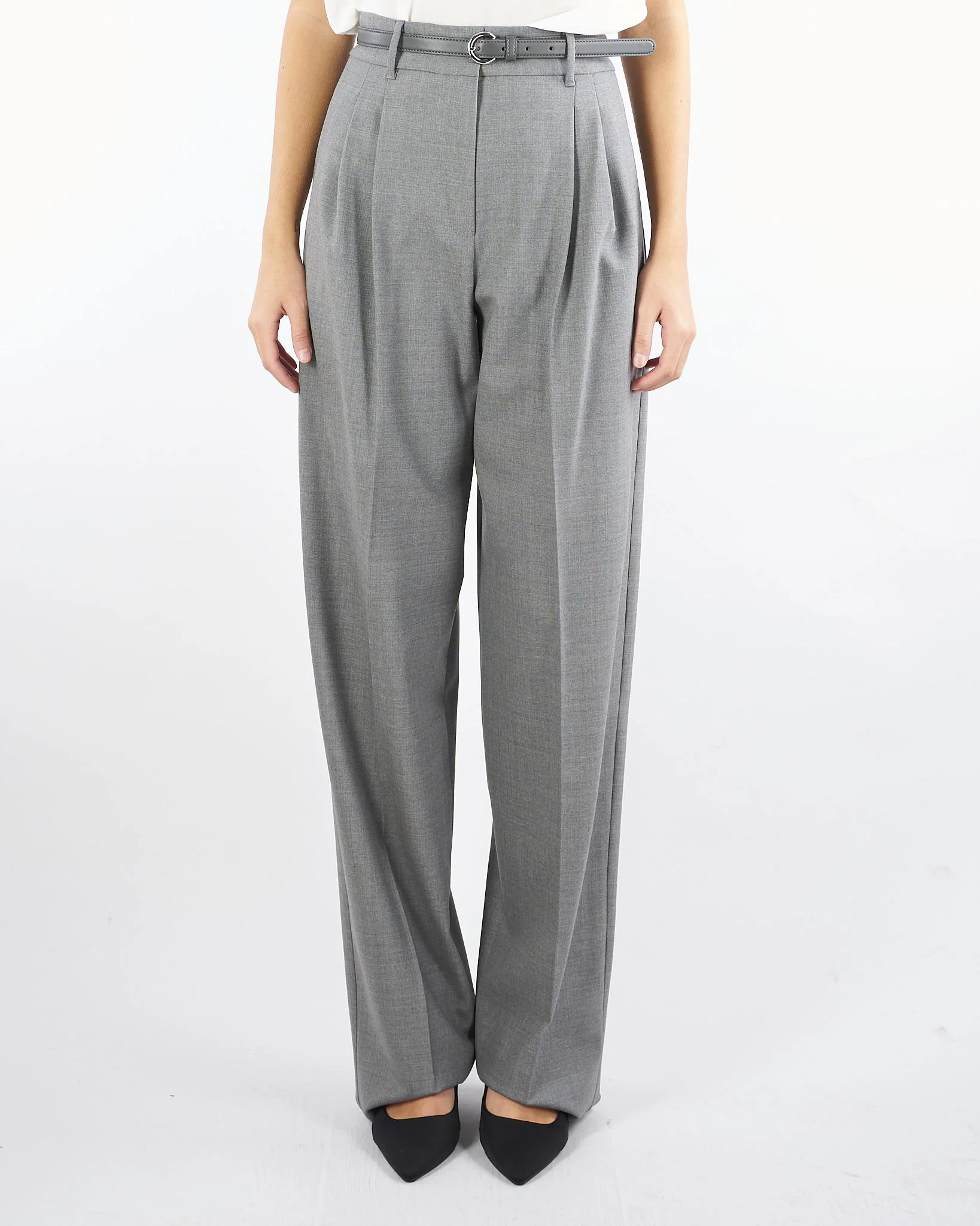 Pantalone Grigio in saglia di lana - immagine 2