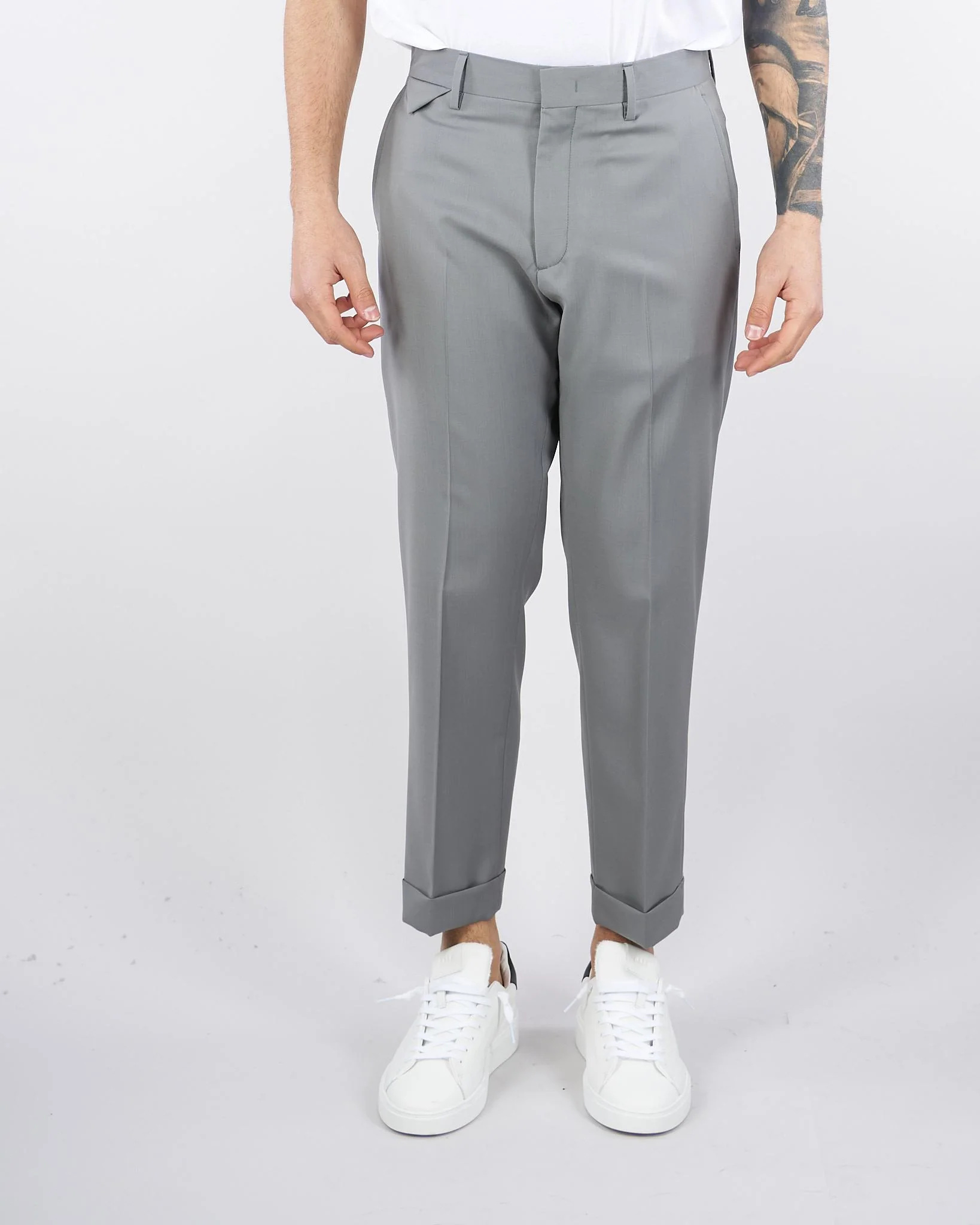 Pantalone Cooper Grigio in fresco lana - immagine 2