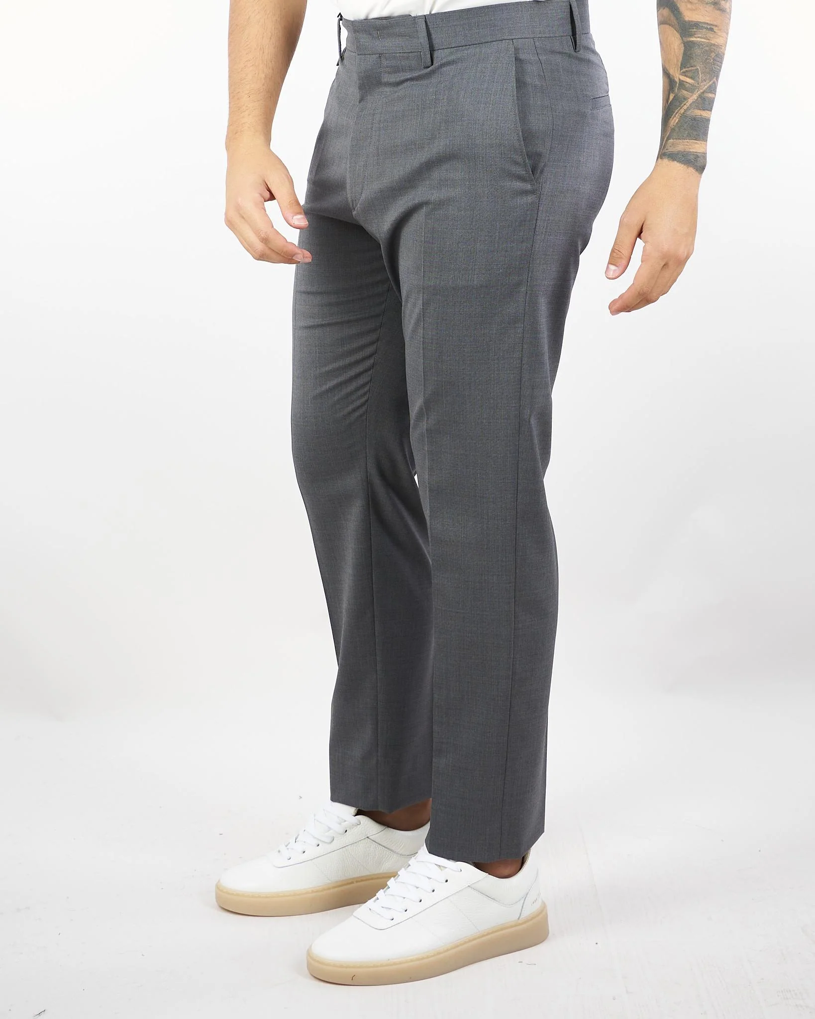 Pantalone Cooper Grigio in fresco lana - immagine 4