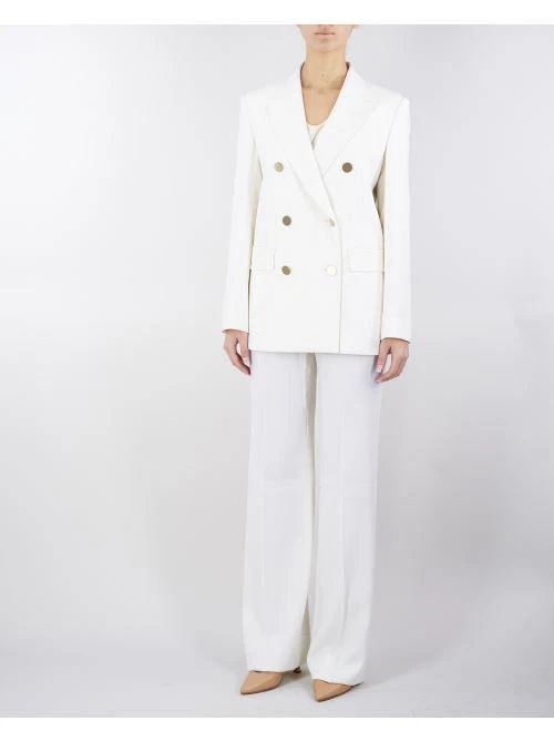 Pantalone dritto in satin di lana - immagine 5