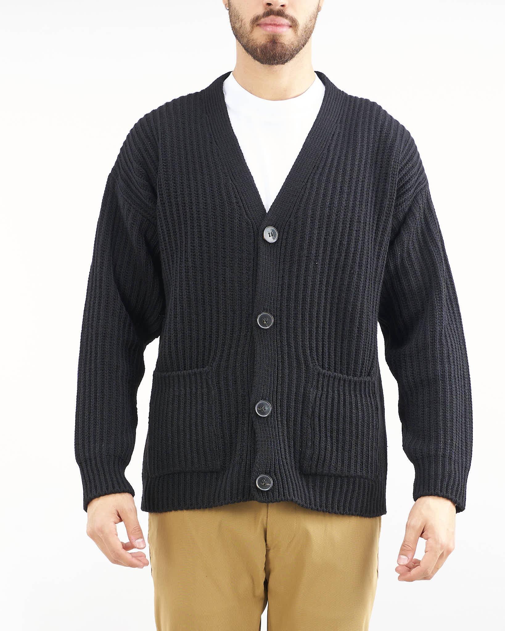 Cardigan a costine con tasche I'm Brian - immagine 2