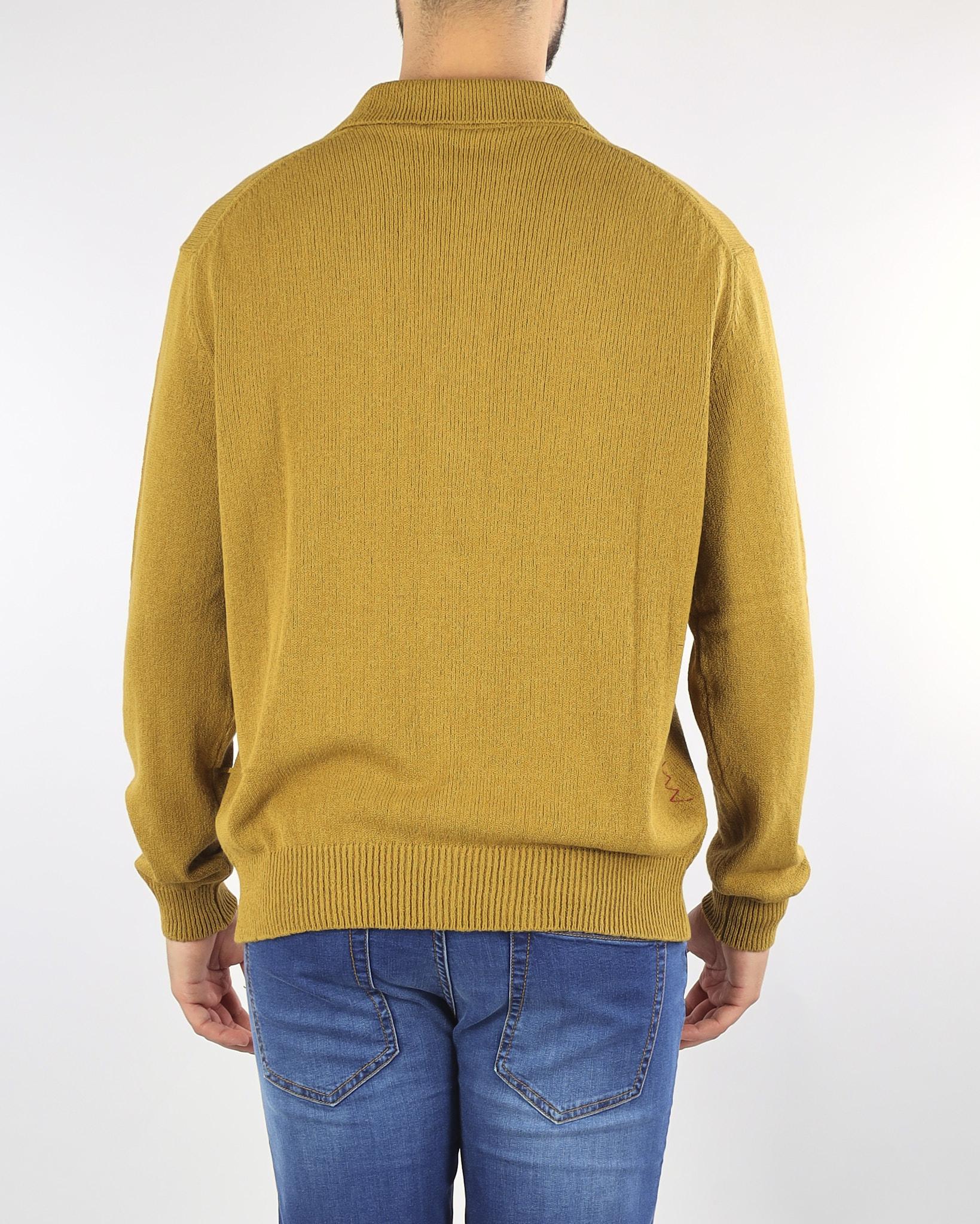 Cardigan Senape con colletto - immagine 3