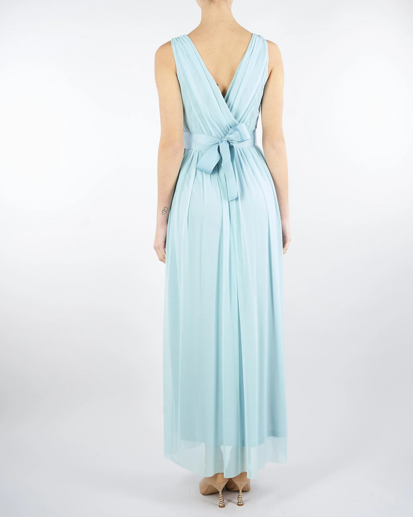 Abito Acqua lungo con cintura gioiello - immagine 3