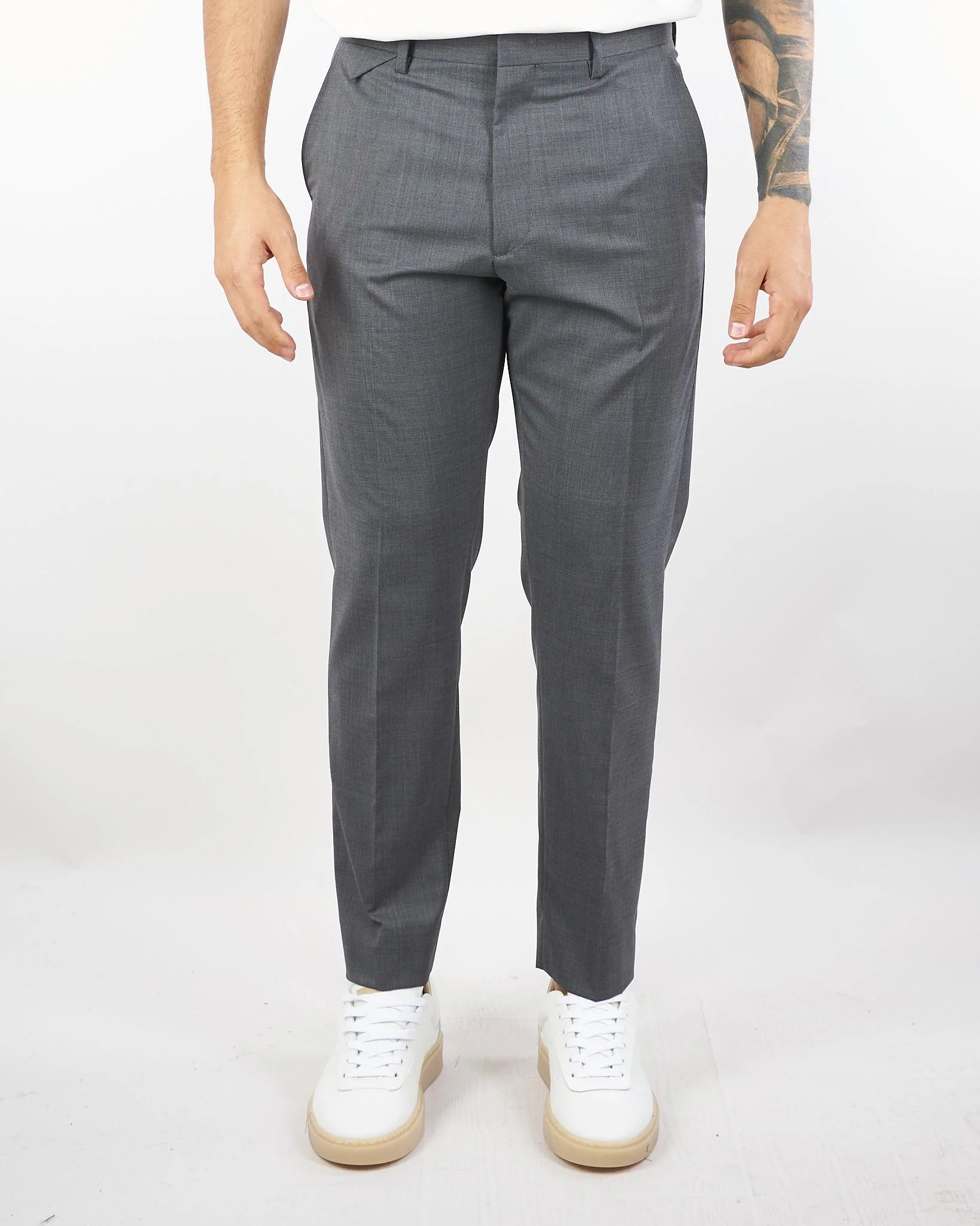 Pantalone Cooper Grigio in fresco lana - immagine 2