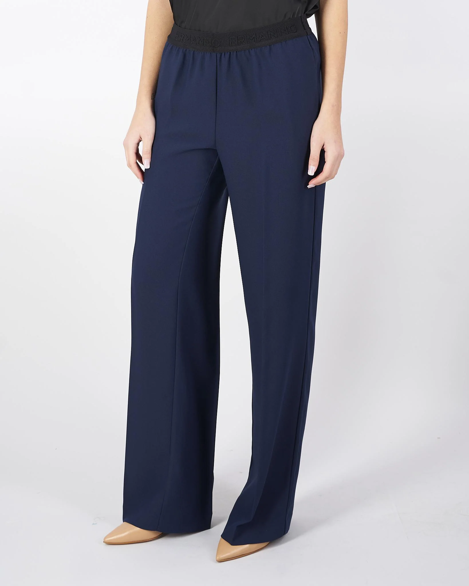 Pantaloni in cady con elastico logato - immagine 4