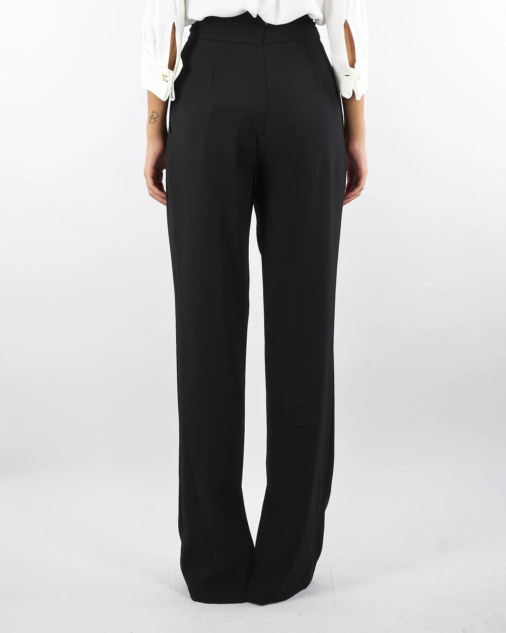 Pantaloni Nero in crêpe leggero - immagine 3