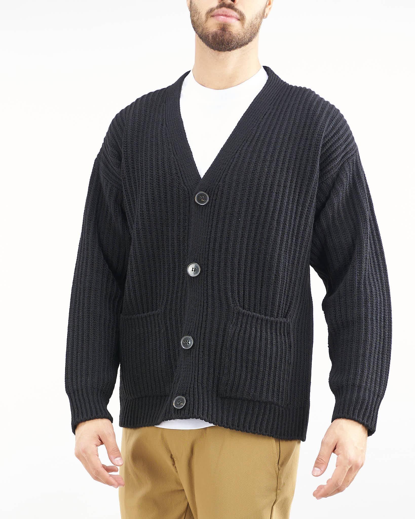 Cardigan a costine con tasche I'm Brian - immagine 4