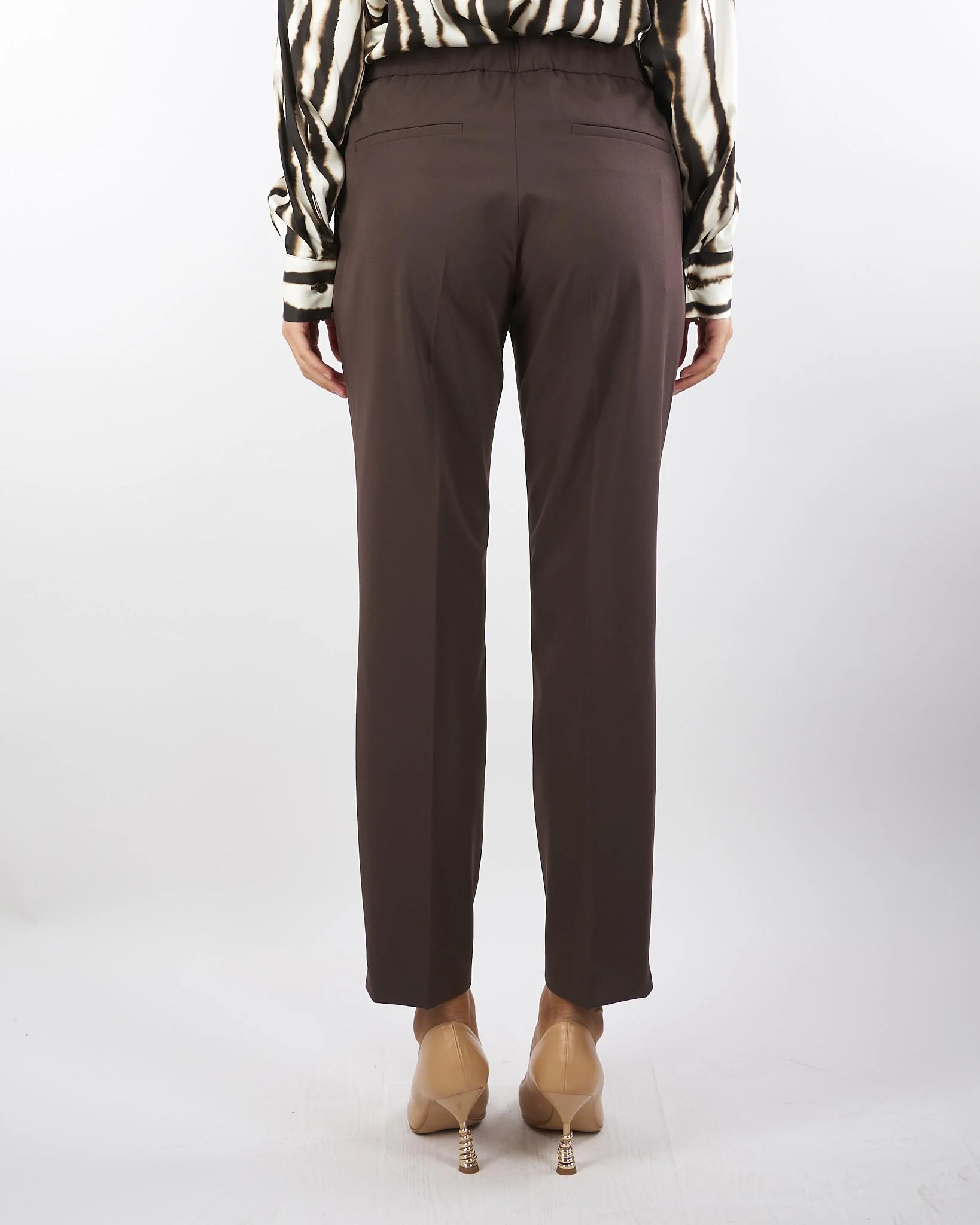 Pantalone dritto Moro con elastico in vita - immagine 3