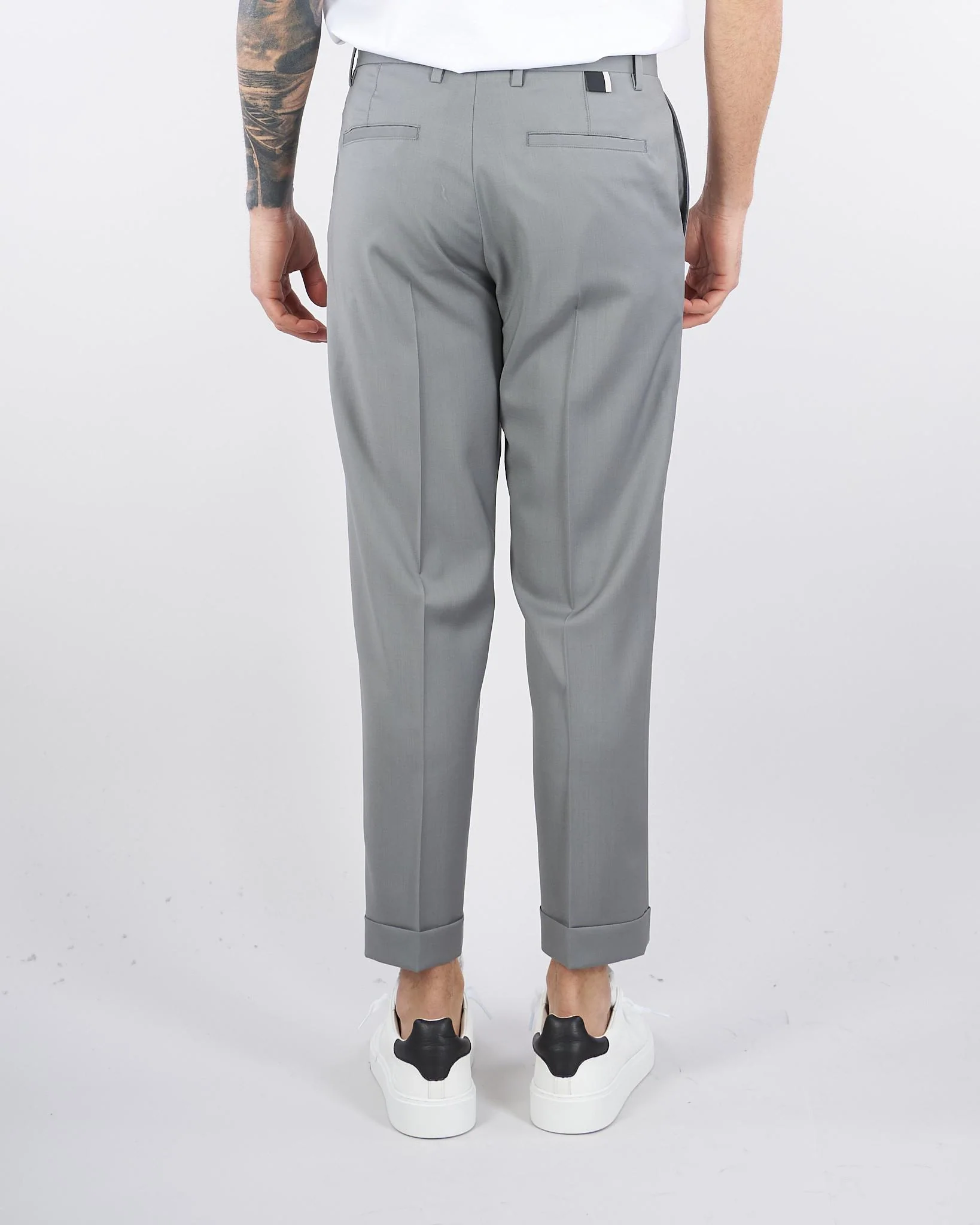Pantalone Cooper Grigio in fresco lana - immagine 3