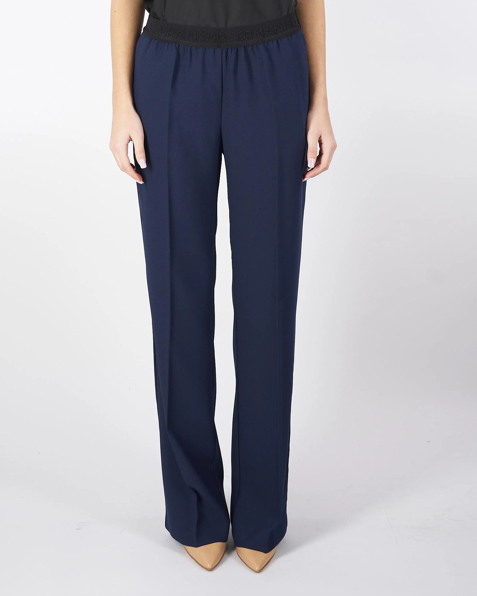 Pantaloni in cady con elastico logato - immagine 2