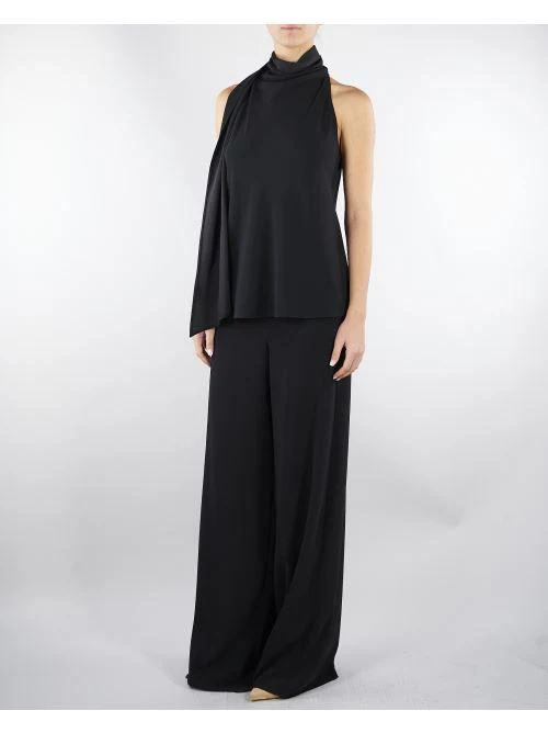 Pantaloen Nero ampio in envers satin - immagine 5