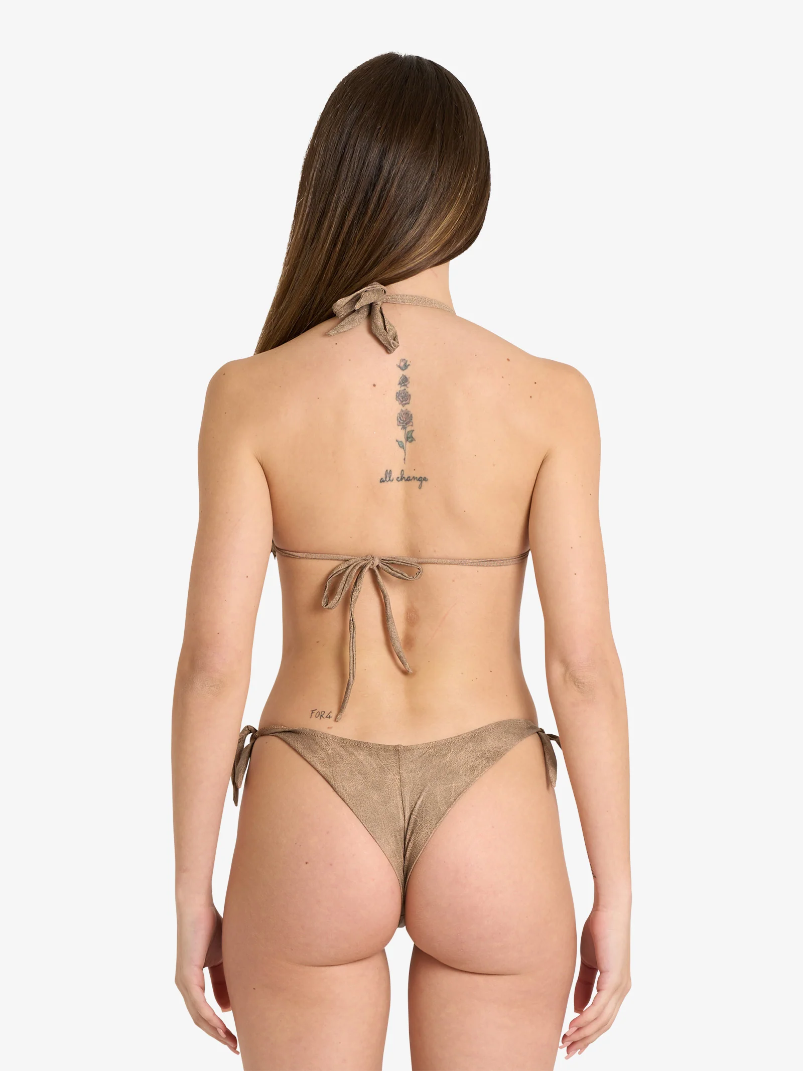 costume da bagno donna beige - immagine 4