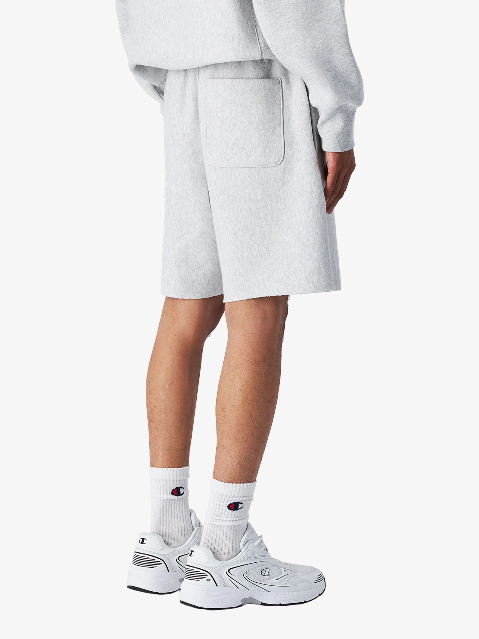 shorts in reverse weave uomo grigio - immagine 3