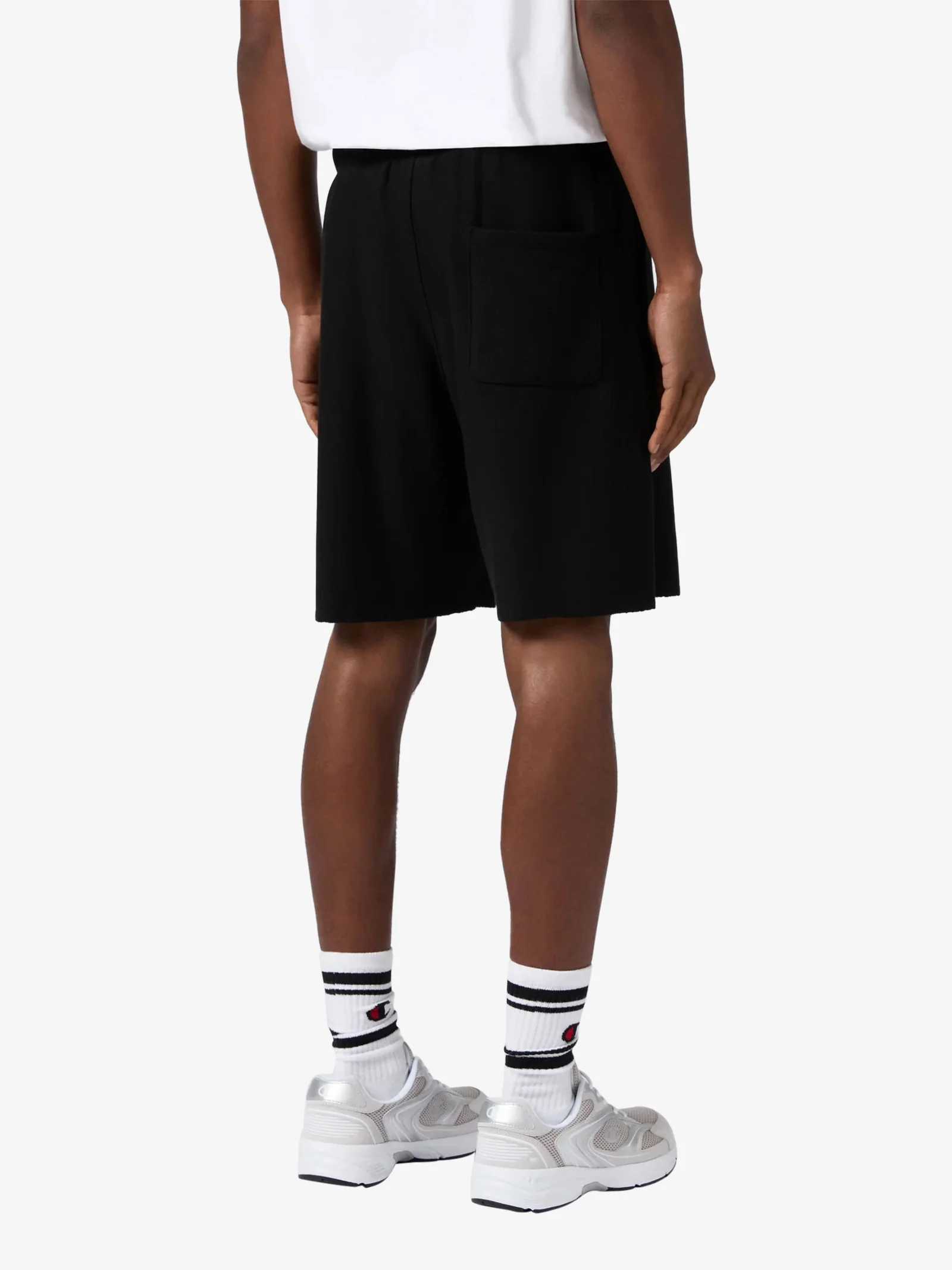 shorts in reverse weave uomo nero - immagine 3