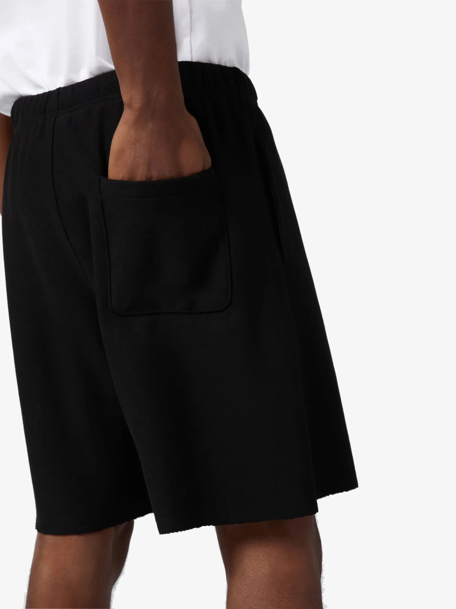 shorts in reverse weave uomo nero - immagine 4